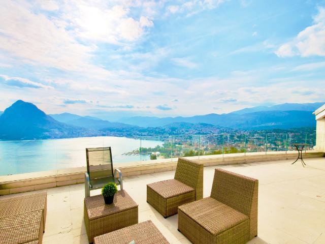 Luxus Duplex Penthouse mit atemberaubendem Blick auf den Lugano