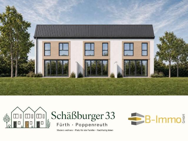 Modernes Neubau Reiheneckhaus mit Garten in Fürth Poppenreuth – nachhaltig und familienfreundlich