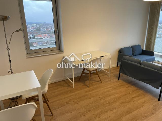 Modernes Penthouse mit Balkon und Aussicht