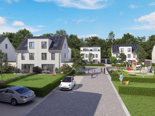 Modernes Reihenendhaus mit drei Kinderzimmern und Spitzboden