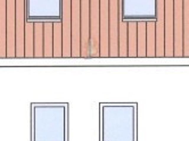 Modernes Reihenhaus mit ausgebautem Dachgeschoss.