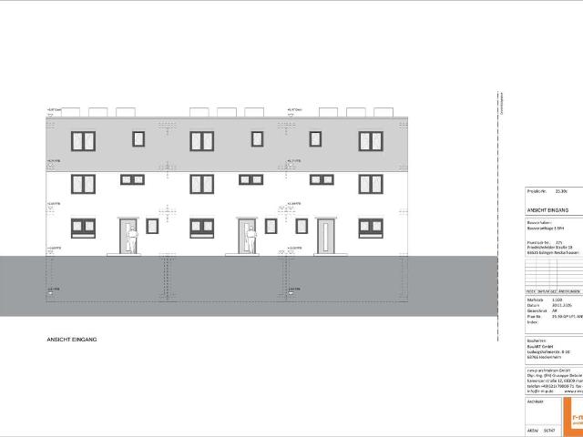 Modernes reihenmittelhaus mit Variationen