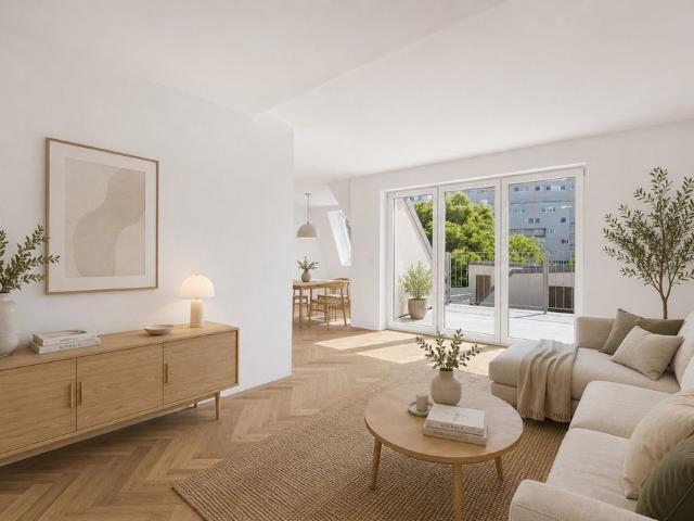 Moderner Dachgeschoss Neubau mit XXL Dachterrasse und vielen Technischen Raffinessen in U Bahn nähe