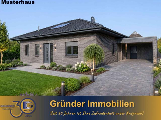Moderner klimafreundlicher Neubau Walmdachbungalow!