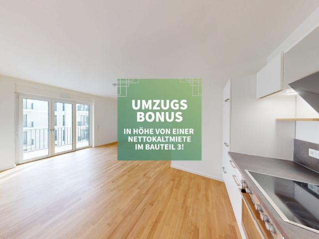Moderner Neubau: 2 Zimmer Wohnung mit Balkon und hochwertiger Einbauküche