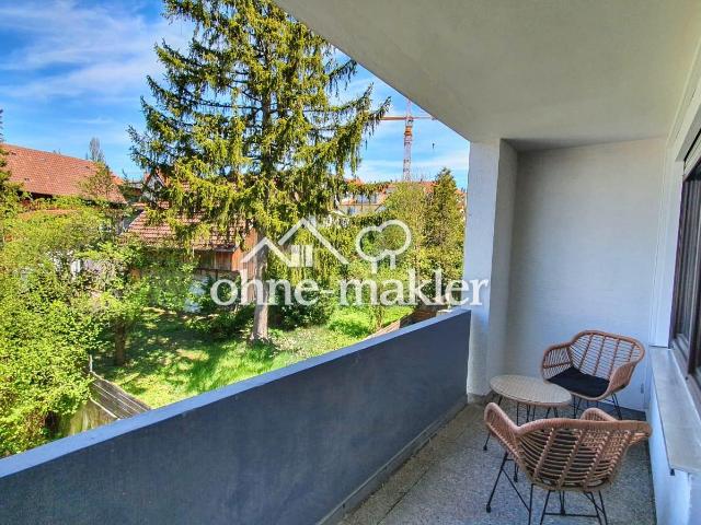 Modernisierte, teilmöblierte 1 Zimmer Wohnung mit Balkon ins Grüne – nahe Leonberger Altstadt