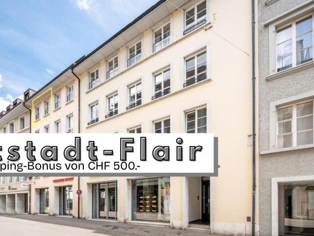 Modernisierte Wohnung im Herzen von Solothurn. Einrichtungsgutschein dazu
