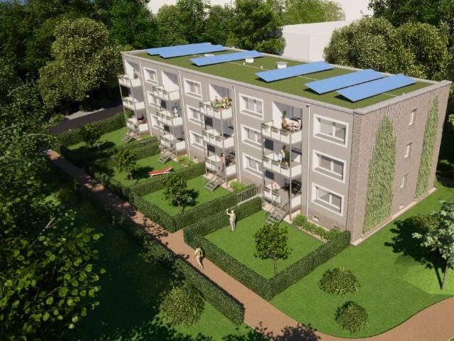 Modernisierte 3,5 Raum Wohnung im Erdgeschoss mit Balkon und Garten – WBS erforderlich!