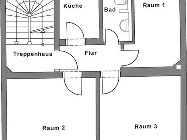 modernisierte 3 Zimmer DGWohnung mit Balkon und EBK
