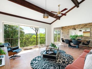 Modernist Full Brick Home North Facing with Garigal National Park Views
