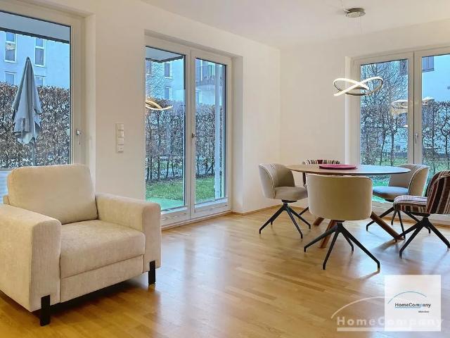 Modernly furnished 4 room apartment with terrace and garden