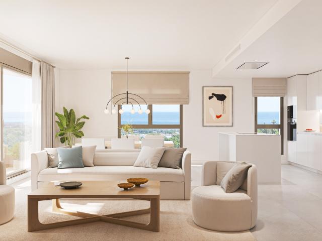 Moderno Apartamento en Planta Baja con Vistas al Mar Nueva Milla de Oro, Estepona