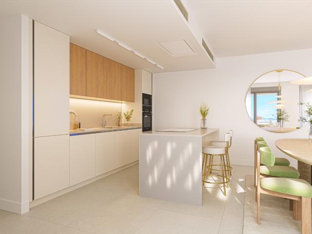 Moderno Apartamento en Planta Baja con Vistas Panorámicas Nueva Milla de Oro, Estepona