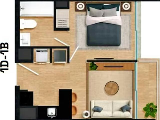 Moderno depto. En Av. Vicuña Mackenna 1432, Ñuñoa | 1 dormitorios por 2300.00 en Ñuñoa
