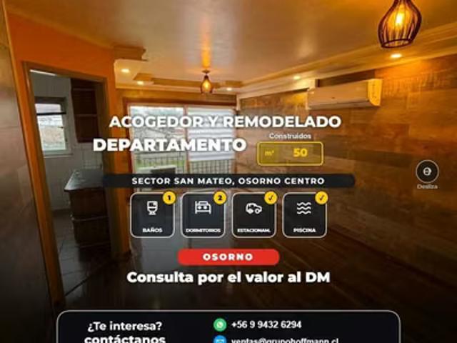 Moderno Depto en Barrio Atractivo 1848 | dormitorios por 120000. 00 en Osorno