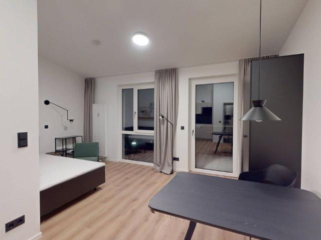 Modernster Wohnkomfort: Ihr neues Single Apartment mit geschmackvoller Möblierung, EBK und BALKON direkt an der Spree