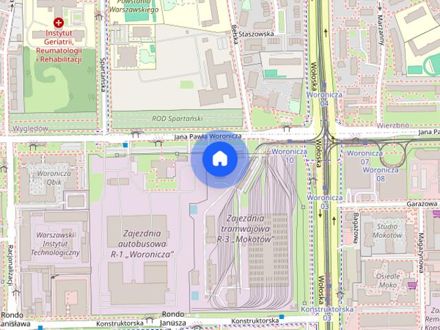 Mokotów, Metro Woronicza, nowy budynek, nieopodal Uczelni