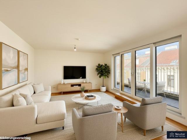 Mollart living großzügige dachgeschosswohnung mit traumhafter terrasse wohnen am puls der zeit mit ausgezeichneter u bahn anbindung mitten in mariahilf