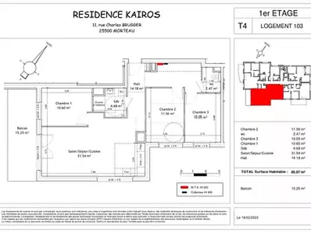 Morteau 25500 Achat / Vente appartement 4 pièces t4