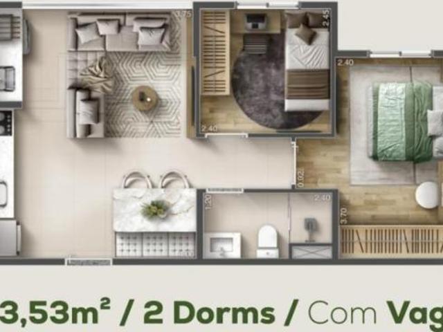 Morada Parque Tiquatira | Construtora SWA | Lançamento | 43 metros | 02 dormitórios | com varanda |