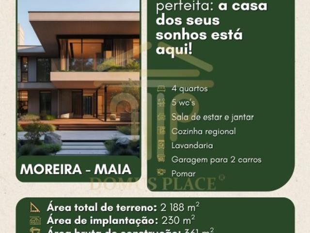 MORADIA M4 COM 2 188M2 DE TERRENO | MOREIRA, MAIA