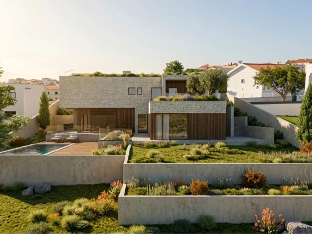 Moradia Contemporanea V3+1 com piscina, elevador e vista desafogada para o vale próxima ao Convento de Mafra