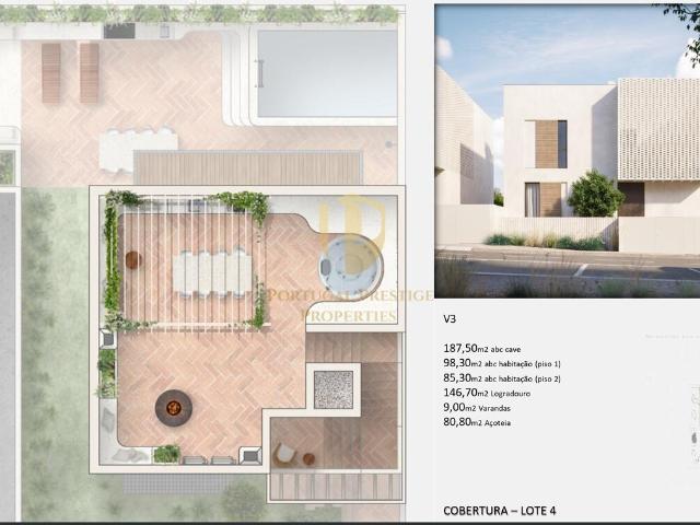 Moradia de luxo na Fuseta com piscina privativa, rooftop e vista Ria Formosa Em Construção Fuseta Olhão