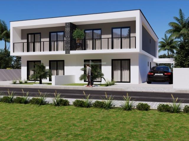 Moradia geminada T4, arquitetura contemporânea com piscina. 160m² Fernão Ferro