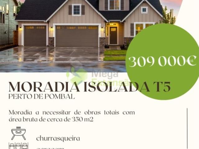 Moradia Isolada T5, com churrasqueira e garagem, perto de Pombal