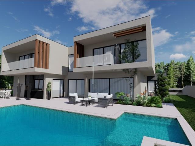 Moradia isolada T5, arquitetura contemporânea com garagem e piscina Belverde