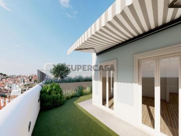 Moradia, jardim privado com vista panorâmica Lisboa, piscina condominio, Arroios