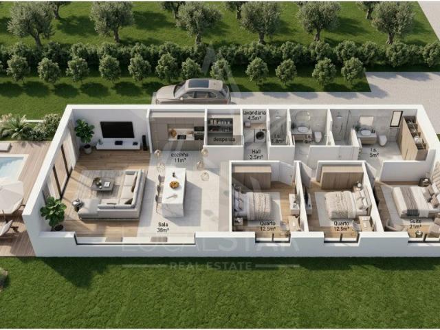 Moradia T3 Nova com Terreno de 1010 m² A 3 Minutos de Cald. 126m² Caldas da Rainha Nossa Senhora Do Pópulo, Coto E São Gregório