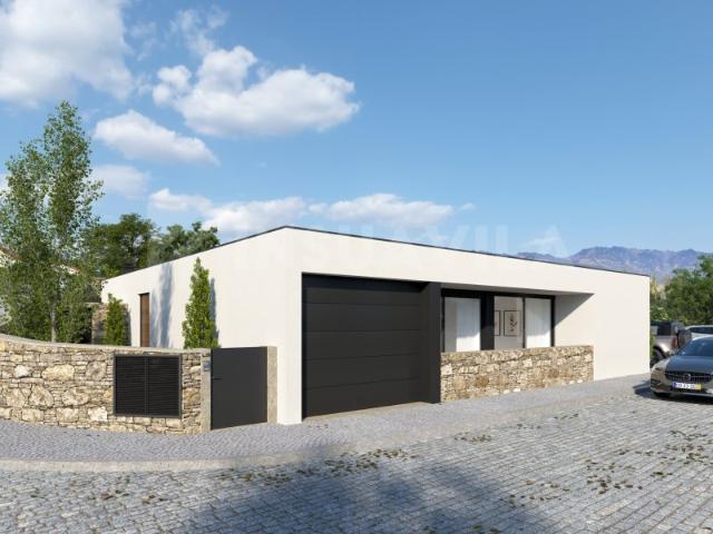 Moradia T3 de arquitetura moderna com piscina