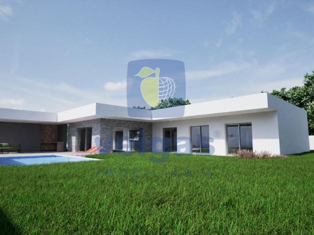 Moradia T3 térrea isolada nova com piscina em Pataias, a 10. 284m² Pataias