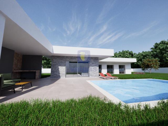 Moradia T3 térrea isolada nova com piscina em Pataias, a 10. 284m² Pataias