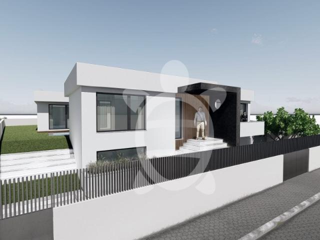 Moradia térrea T4 com garagem, piscina e jardim nos Carvalhais
