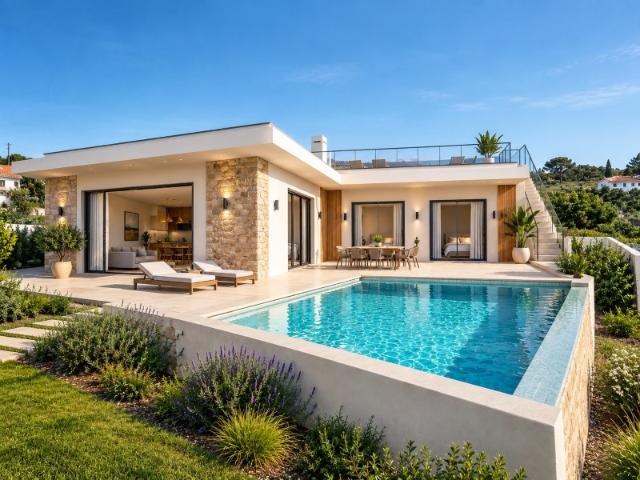 Moradia térrea com vista para a Lagoa de Óbidos e o mar