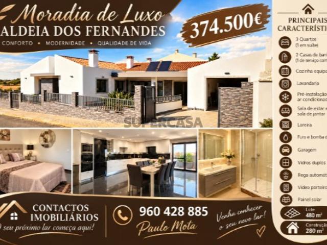 Moradia V3 de luxo Terrea na Aldeia dos Fernandes