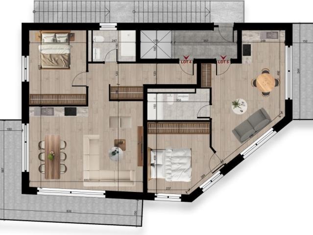 Morges — Zeitgenössische Wohnung, Grundstück 5 von 2,5 Zimmern, 2. Stock