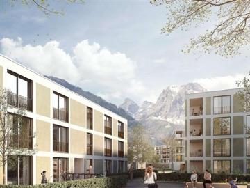 Motorradparkplätze mitten in Altdorf