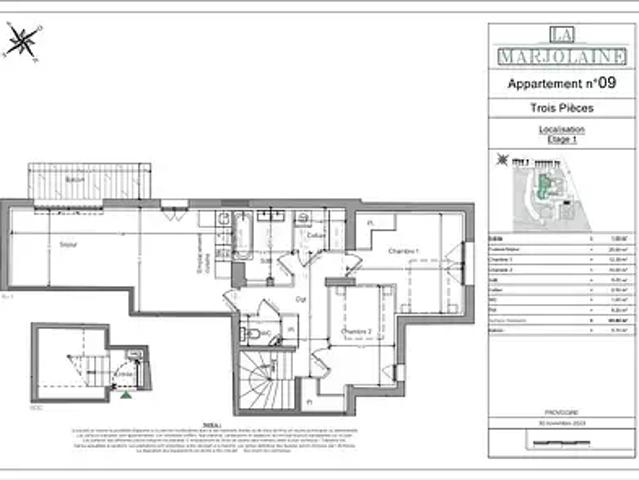 Mouans Sartoux 06370 Achat / Vente appartement 3 pièces t3