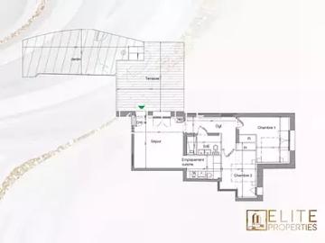 Mouans Sartoux 06370 Achat / Vente appartement 3 pièces t3 au dernier étage