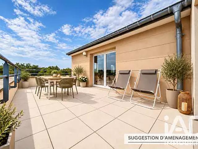 Moulins lès Metz 57160 Achat / Vente appartement 5 pièces t5 au dernier étage terrasse
