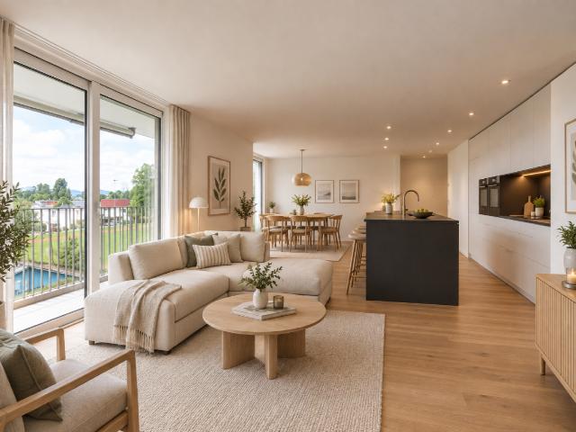 Murtensee vor der Tür – Exklusive 5.5 Zimmer Dachwohnung