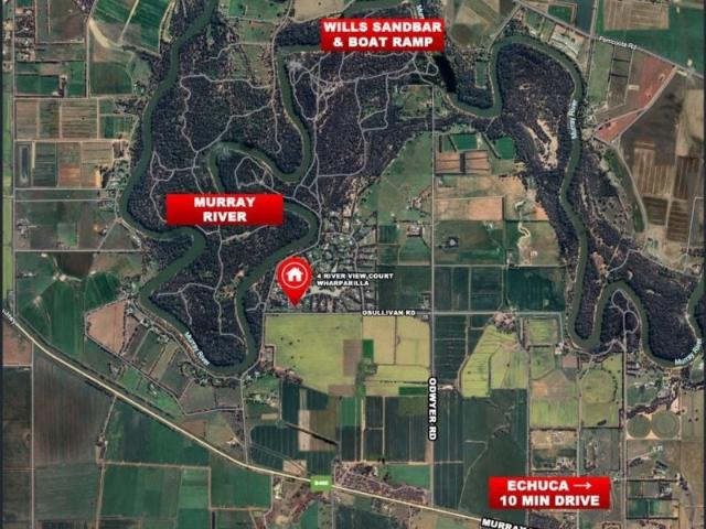 Murray View Lifestyle Property with 3/4 BR Home set on 1.5 Acres Just 10 Minutes from Echuca