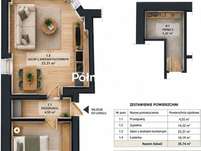 Na sprzedaż mieszkanie 36 m² w centrum Chełmży