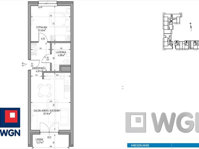 Na sprzedaż nowoczesne mieszkanie 42 m² z balkonem w Wrotkowie