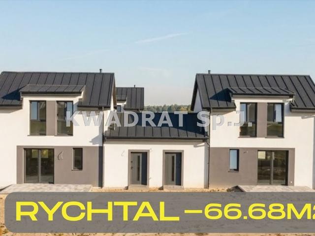 Na sprzedaż nowoczesny dom 67 m² z ogródkiem w Rychtalu