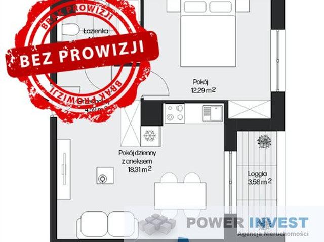 Na sprzedaż nowe 40m² mieszkanie w Mistrzejowicach