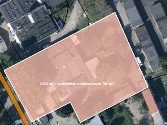 Na sprzedaż działka 700 m² z budynkami produkcyjnymi i magazynowymi